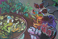 View Out My Kitchen Window - painting by Paula Martiesian
